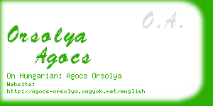 orsolya agocs business card